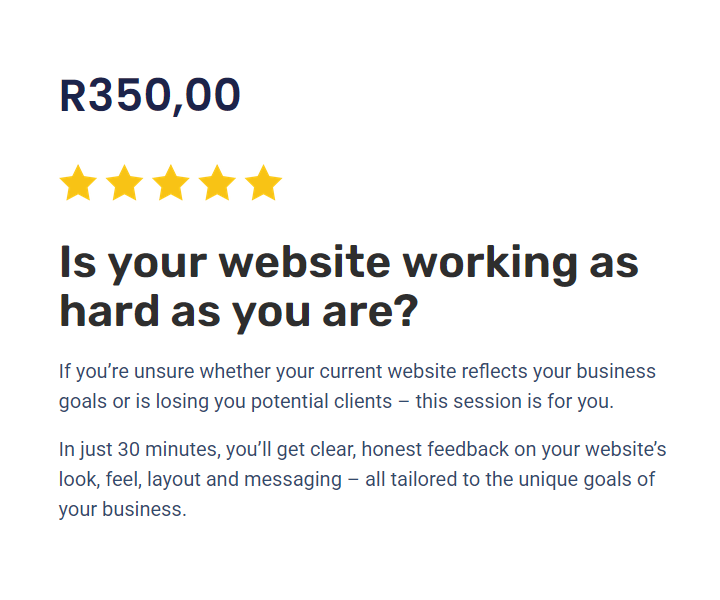 LMS Web Design in Yzerfontein website review and consultation